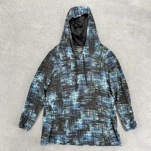 Soma Live Lounge Wear Top Hoodie Size M Blue Black Soft Pullover Long‎ Sleeve